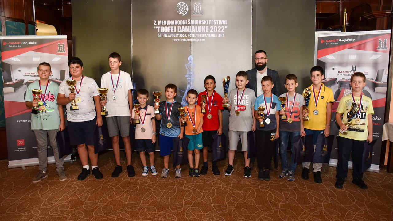 Završeni pojedinačni turniri 2. Međunarodnog šahovskog Festivala "Trofej Banjaluke 2022" (foto, video)